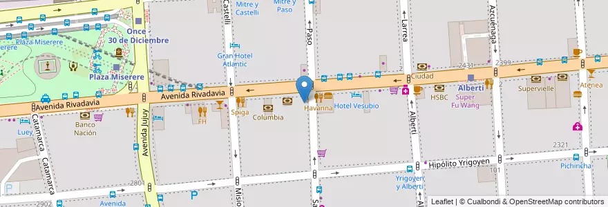 Mapa de ubicacion de Centro Educativo de Nivel Secundario 06, Balvanera en الأرجنتين, Ciudad Autónoma De Buenos Aires, Comuna 3, Buenos Aires.