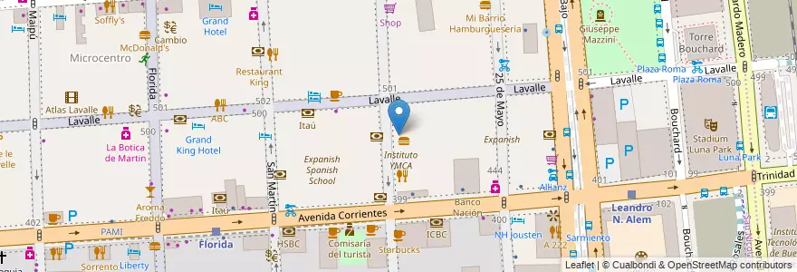 Mapa de ubicacion de Centro Educativo de Nivel Secundario 08, San Nicolas en Argentine, Ciudad Autónoma De Buenos Aires, Comuna 1, Buenos Aires.