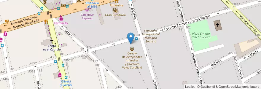 Mapa de ubicacion de Centro Educativo de Nivel Secundario 09, Velez Sarsfield en آرژانتین, Ciudad Autónoma De Buenos Aires, Buenos Aires, Comuna 10.