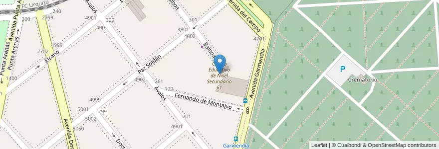 Mapa de ubicacion de Centro Educativo de Nivel Secundario 10, La Paternal en Arjantin, Ciudad Autónoma De Buenos Aires, Buenos Aires, Comuna 15.