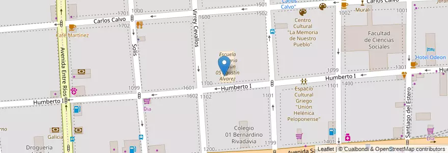 Mapa de ubicacion de Centro Educativo de Nivel Secundario 11, Constitucion en アルゼンチン, Ciudad Autónoma De Buenos Aires, Comuna 1, ブエノスアイレス.
