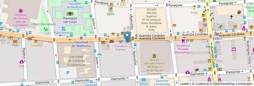 Mapa de ubicacion de Centro Educativo de Nivel Secundario 13, Balvanera en アルゼンチン, Ciudad Autónoma De Buenos Aires, ブエノスアイレス.