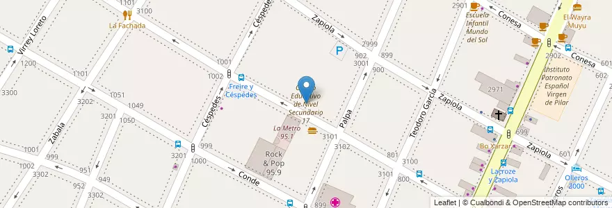 Mapa de ubicacion de Centro Educativo de Nivel Secundario 17, Colegiales en الأرجنتين, Ciudad Autónoma De Buenos Aires, Buenos Aires, Comuna 13.