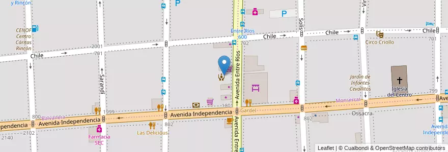 Mapa de ubicacion de Centro Educativo de Nivel Secundario 27, Balvanera en 阿根廷, Ciudad Autónoma De Buenos Aires, Comuna 3, 布宜诺斯艾利斯.