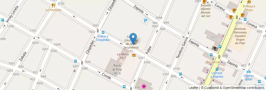 Mapa de ubicacion de Centro Educativo de Nivel Secundario 28 SUTERH, Colegiales en 阿根廷, Ciudad Autónoma De Buenos Aires, 布宜诺斯艾利斯, Comuna 13.