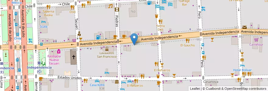Mapa de ubicacion de Centro Educativo de Nivel Secundario 36, San Telmo en アルゼンチン, Ciudad Autónoma De Buenos Aires, Comuna 1, ブエノスアイレス.