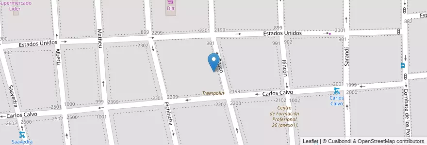 Mapa de ubicacion de Centro Educativo de Nivel Secundario 37 sede, San Cristobal en 阿根廷, Ciudad Autónoma De Buenos Aires, Comuna 3, 布宜诺斯艾利斯.