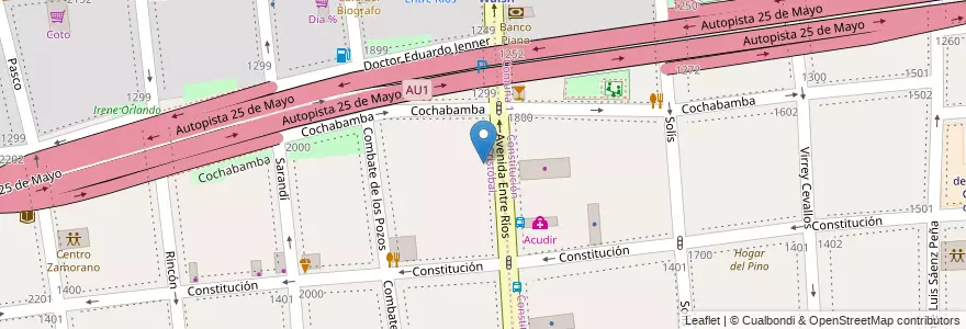 Mapa de ubicacion de Centro Educativo de Nivel Secundario 44, San Cristobal en Argentina, Autonomous City Of Buenos Aires, Comuna 3, Autonomous City Of Buenos Aires.