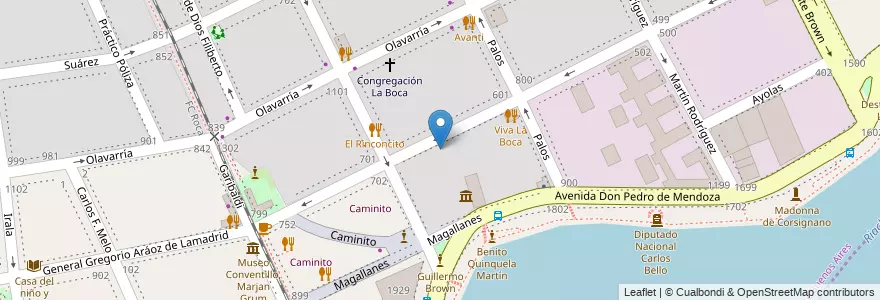 Mapa de ubicacion de Centro Educativo de Nivel Secundario 45, Boca en アルゼンチン, Ciudad Autónoma De Buenos Aires, Comuna 4, ブエノスアイレス.