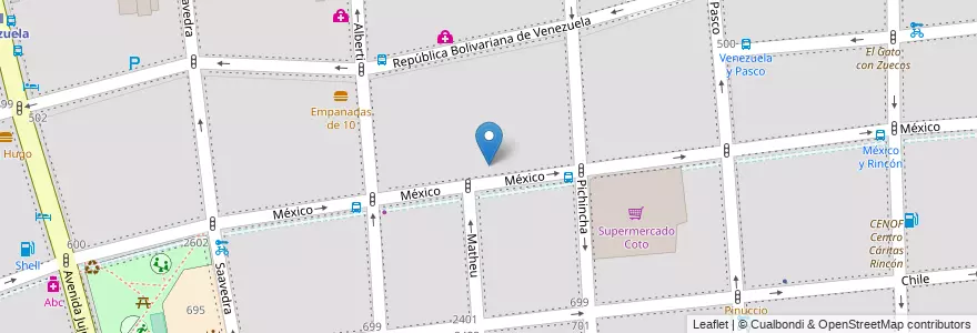 Mapa de ubicacion de Centro Educativo de Nivel Secundario 50, Balvanera en 아르헨티나, Ciudad Autónoma De Buenos Aires, Comuna 3, 부에노스아이레스.