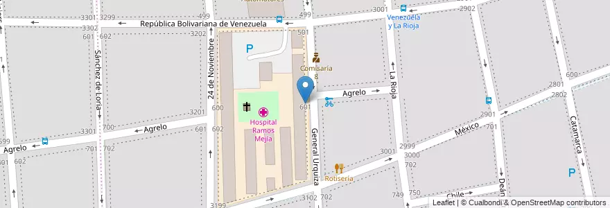 Mapa de ubicacion de Centro Educativo de Nivel Secundario 55, Balvanera en Argentinien, Ciudad Autónoma De Buenos Aires, Comuna 3, Buenos Aires.