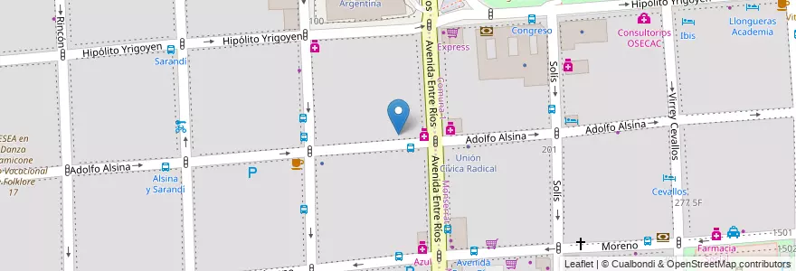 Mapa de ubicacion de Centro Educativo de Nivel Secundario 58, Balvanera en Arjantin, Ciudad Autónoma De Buenos Aires, Comuna 3, Buenos Aires.