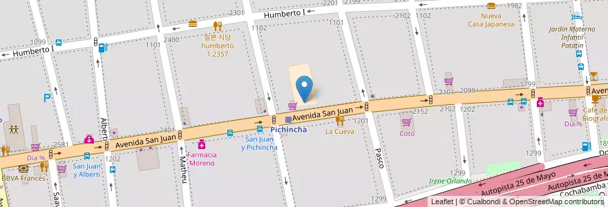 Mapa de ubicacion de Centro Educativo de Nivel Secundario 59, San Cristobal en Argentinië, Ciudad Autónoma De Buenos Aires, Comuna 3, Buenos Aires.