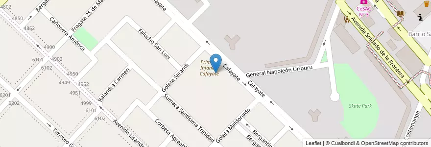 Mapa de ubicacion de Centro Educativo de Nivel Secundario 67, Villa Lugano en Аргентина, Буэнос-Айрес, Буэнос-Айрес, Comuna 8.