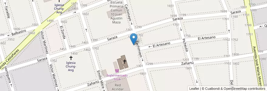 Mapa de ubicacion de Centro Educativo de Nivel Secundario 68, Parque Chacabuco en Аргентина, Буэнос-Айрес, Comuna 7, Буэнос-Айрес.