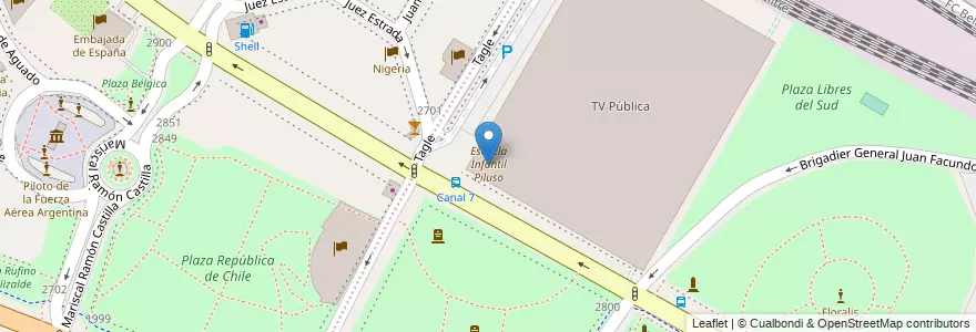 Mapa de ubicacion de Centro Educativo de Nivel Secundario 69, Recoleta en Аргентина, Буэнос-Айрес, Comuna 2, Буэнос-Айрес.