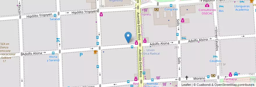 Mapa de ubicacion de Centro Educativo de Nivel Secundario 80, Balvanera en Arjantin, Ciudad Autónoma De Buenos Aires, Comuna 3, Buenos Aires.