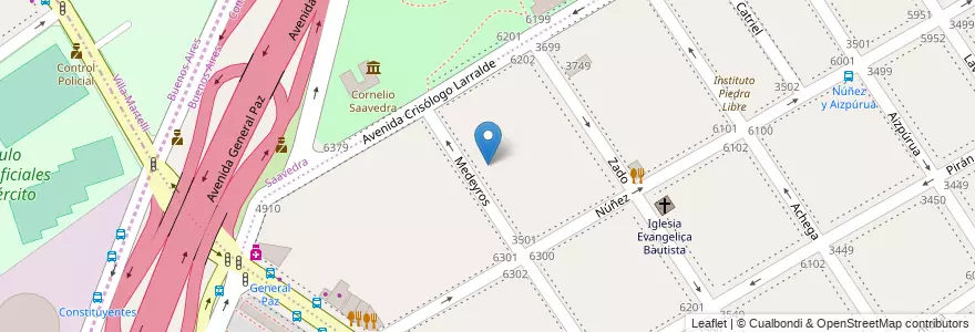 Mapa de ubicacion de Centro Educativo de Nivel Secundario 83, Villa Urquiza en Argentinien, Ciudad Autónoma De Buenos Aires, Comuna 12, Buenos Aires.