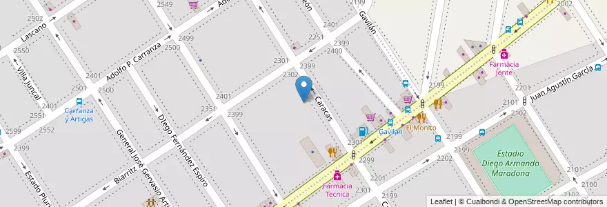 Mapa de ubicacion de Centro Educativo de Nivel Secundario 86, Villa del Parque en الأرجنتين, Ciudad Autónoma De Buenos Aires, Buenos Aires, Comuna 11.
