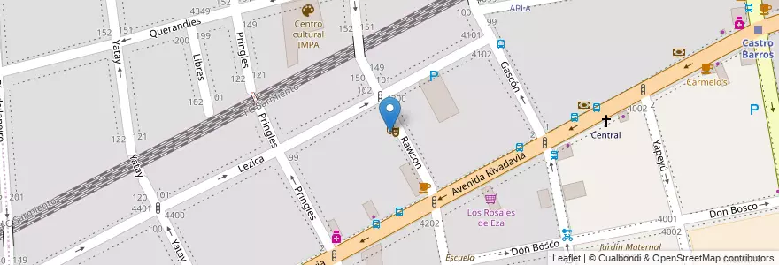 Mapa de ubicacion de Centro Educativo de Nivel Secundario 92, Almagro en Argentine, Ciudad Autónoma De Buenos Aires, Comuna 5, Buenos Aires.