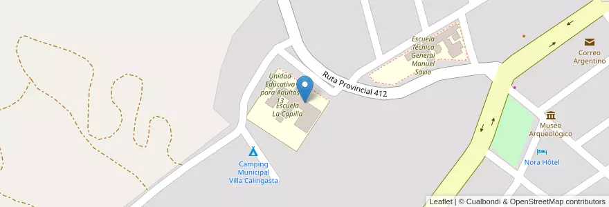 Mapa de ubicacion de Centro Educativo de Nivel Secundario Calingasta en الأرجنتين, سان خوان, تشيلي, Calingasta.