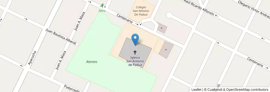 Mapa de ubicacion de Centro Educativo Franciscano San Antonio en Argentina, Provincia Di Buenos Aires, Partido De Merlo, San Antonio De Padua.