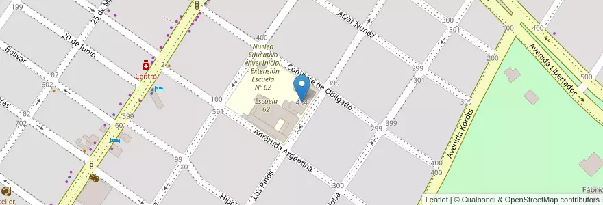 Mapa de ubicacion de Centro Educativo Polimodal 21 en アルゼンチン, ミシオネス州, Departamento Leandro N. Alem, Municipio De Leandro N. Alem, Leandro N. Alem.