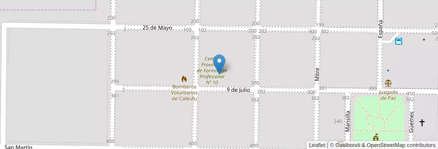 Mapa de ubicacion de Centro Educativo Programa Especial Nº 116 en 阿根廷, La Pampa, Departamento Rancul, Municipio De Caleufú.