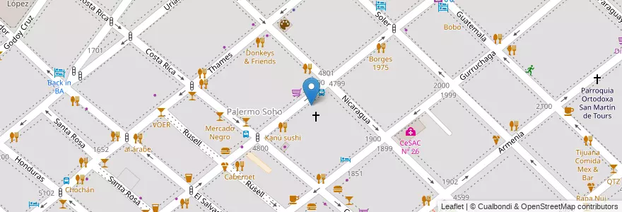 Mapa de ubicacion de Centro Educativo San Francisco Javier, Palermo en Argentinië, Ciudad Autónoma De Buenos Aires, Buenos Aires, Comuna 14.