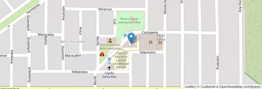 Mapa de ubicacion de Centro Educativo y Jardín José Manuel Estrada en Argentina, Córdoba, Departamento General San Martín, Pedanía Villa María, Municipio De Villa María, Villa María.