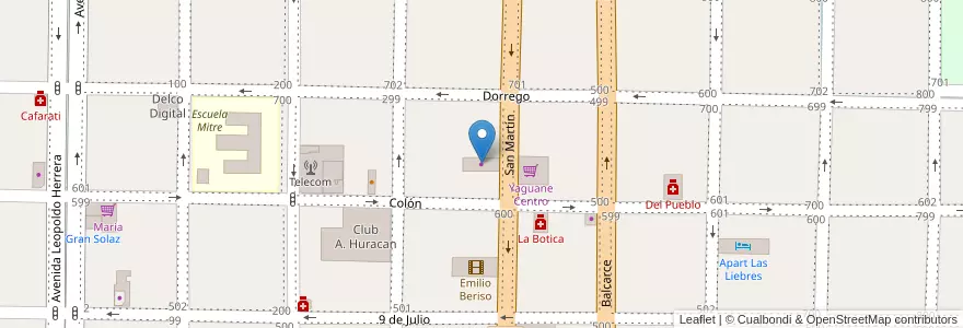 Mapa de ubicacion de Centro Electrico en 아르헨티나, 엔트레리오스주, Departamento Villaguay, Distrito Lucas Al Sud, Villaguay.