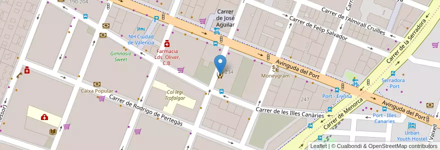 Mapa de ubicacion de Centro especializado de atencion a los mayores en スペイン, バレンシア州, València / Valencia, Comarca De València, València.