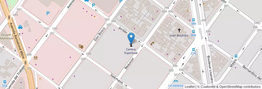 Mapa de ubicacion de Centro Espiritual en アルゼンチン, サンタクルス州, チリ, Mercado De La Ciudad, Deseado, Caleta Olivia.