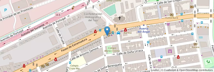 Mapa de ubicacion de Centro Europeo de Estudios Profesionales en スペイン, マドリード州, Comunidad De Madrid, Área Metropolitana De Madrid Y Corredor Del Henares, Madrid.