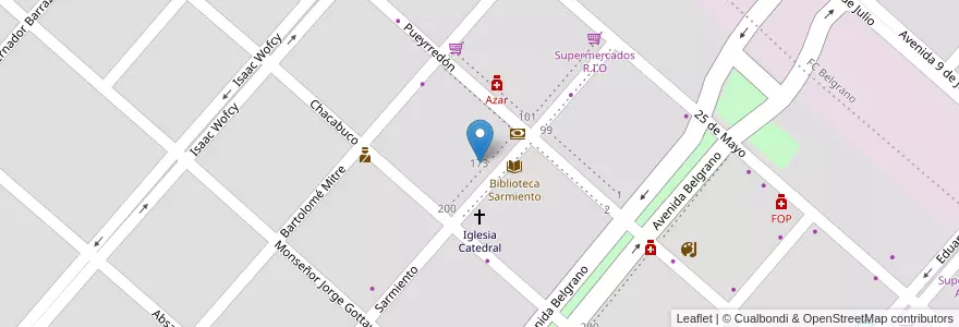 Mapa de ubicacion de Centro Experimental Florentino Ameghino - Escuela Primaria en Argentinië, Santiago Del Estero, Departamento General Taboada, Añatuya.