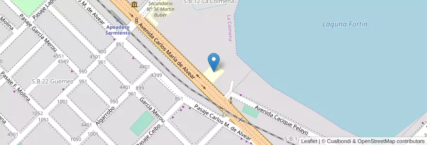Mapa de ubicacion de Centro Franciscano Intercultural Bilingüe UEP N° 72 Cacique Pelayo en Аргентина, Чако, Departamento San Fernando, Municipio De Fontana, Fontana.