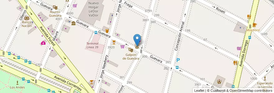 Mapa de ubicacion de Centro Geriátrico Dorrego, Chacarita en Argentinië, Ciudad Autónoma De Buenos Aires, Buenos Aires, Comuna 15.