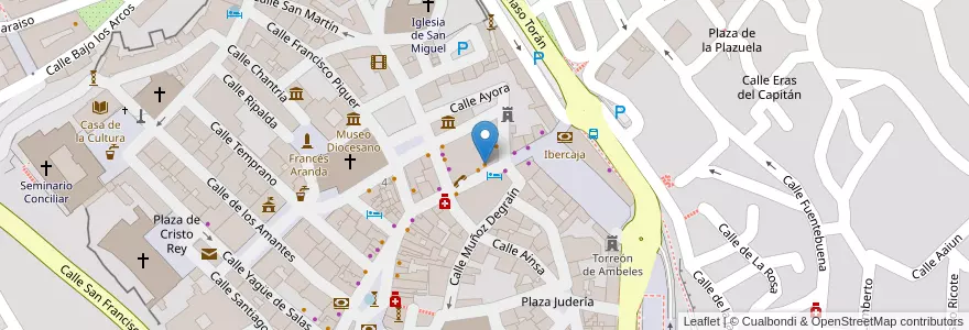 Mapa de ubicacion de Centro histórico en Espagne, Aragon, Teruel, Comunidad De Teruel, Teruel.