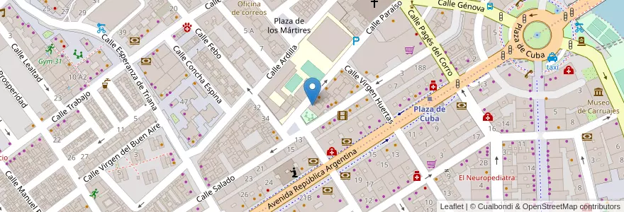 Mapa de ubicacion de Centro Infantil Pato Donald en Spain, Andalusia, Sevilla, Seville.