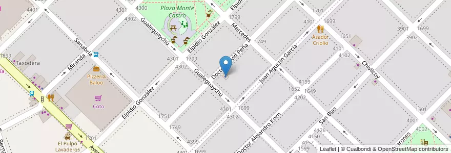 Mapa de ubicacion de Centro Inochi, Monte Castro en Argentina, Autonomous City Of Buenos Aires, Autonomous City Of Buenos Aires, Comuna 10.