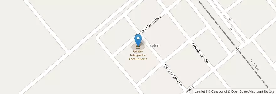 Mapa de ubicacion de Centro Integrador Comunitario en الأرجنتين, Santiago Del Estero, Departamento Avellaneda.