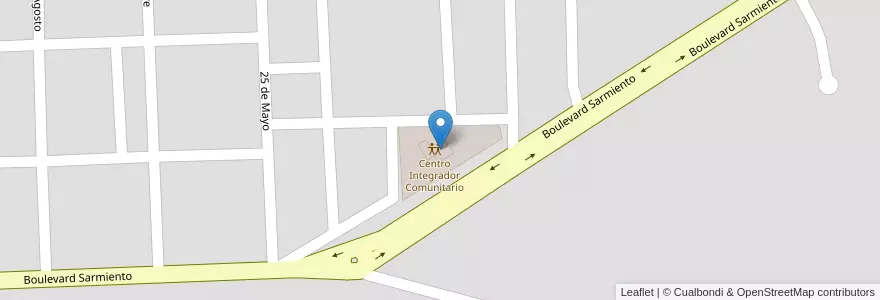 Mapa de ubicacion de Centro Integrador Comunitario en アルゼンチン, コルドバ州, Departamento Río Primero, Pedanía Castaño, La Para.