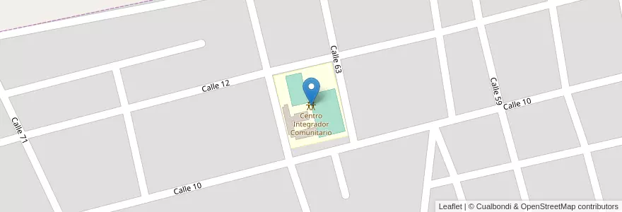 Mapa de ubicacion de Centro Integrador Comunitario en アルゼンチン, ブエノスアイレス州, Partido De Mercedes, Mercedes.