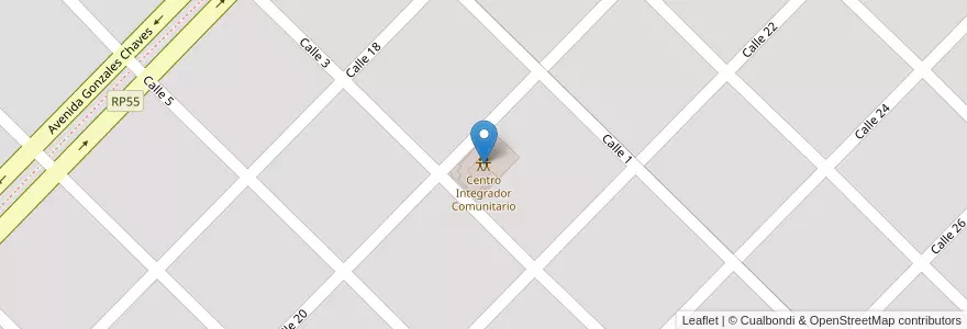 Mapa de ubicacion de Centro Integrador Comunitario en Argentinië, Buenos Aires, Partido De Balcarce.