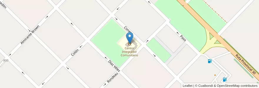 Mapa de ubicacion de Centro Integrador Comunitario en آرژانتین, استان بوئنوس آیرس, Partido De Rauch.