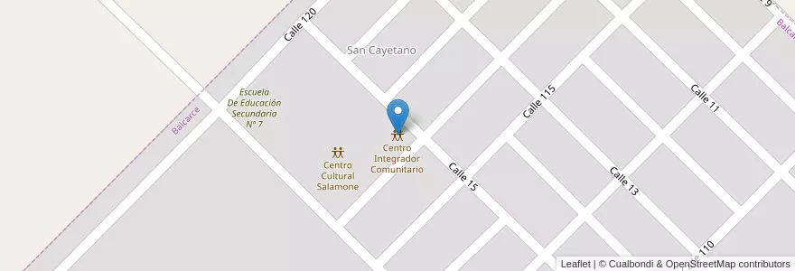 Mapa de ubicacion de Centro Integrador Comunitario en الأرجنتين, بوينس آيرس, Partido De Balcarce.