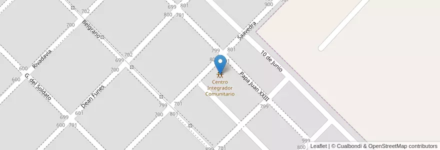 Mapa de ubicacion de Centro Integrador Comunitario en Arjantin, Buenos Aires, Partido De Tres Lomas, Tres Lomas.