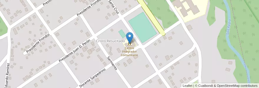 Mapa de ubicacion de Centro Integrador Comunitario en Arjantin, Misiones, Departamento San Pedro, Municipio De San Pedro, San Pedro.