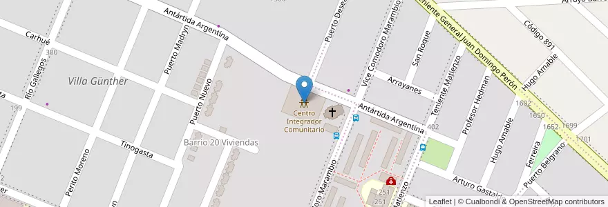 Mapa de ubicacion de Centro Integrador Comunitario en الأرجنتين, Misiones, Departamento Oberá.