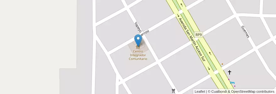 Mapa de ubicacion de Centro Integrador Comunitario en Arjantin, Chaco, Departamento General Güemes, Municipio De Miraflores, Miraflores.